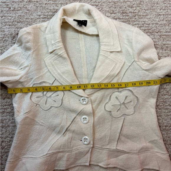 Tribal Cream Blazer with Embroidered Floral Design - Picture 12 of 16